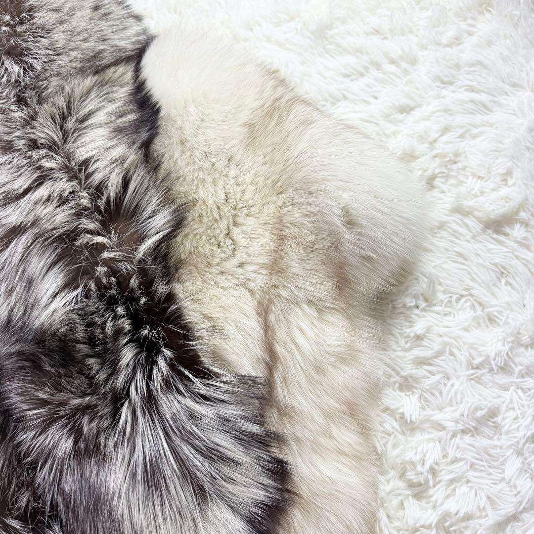 美品　SAGA FOX  シルバーフォックス　ショール　金タグ　成人式