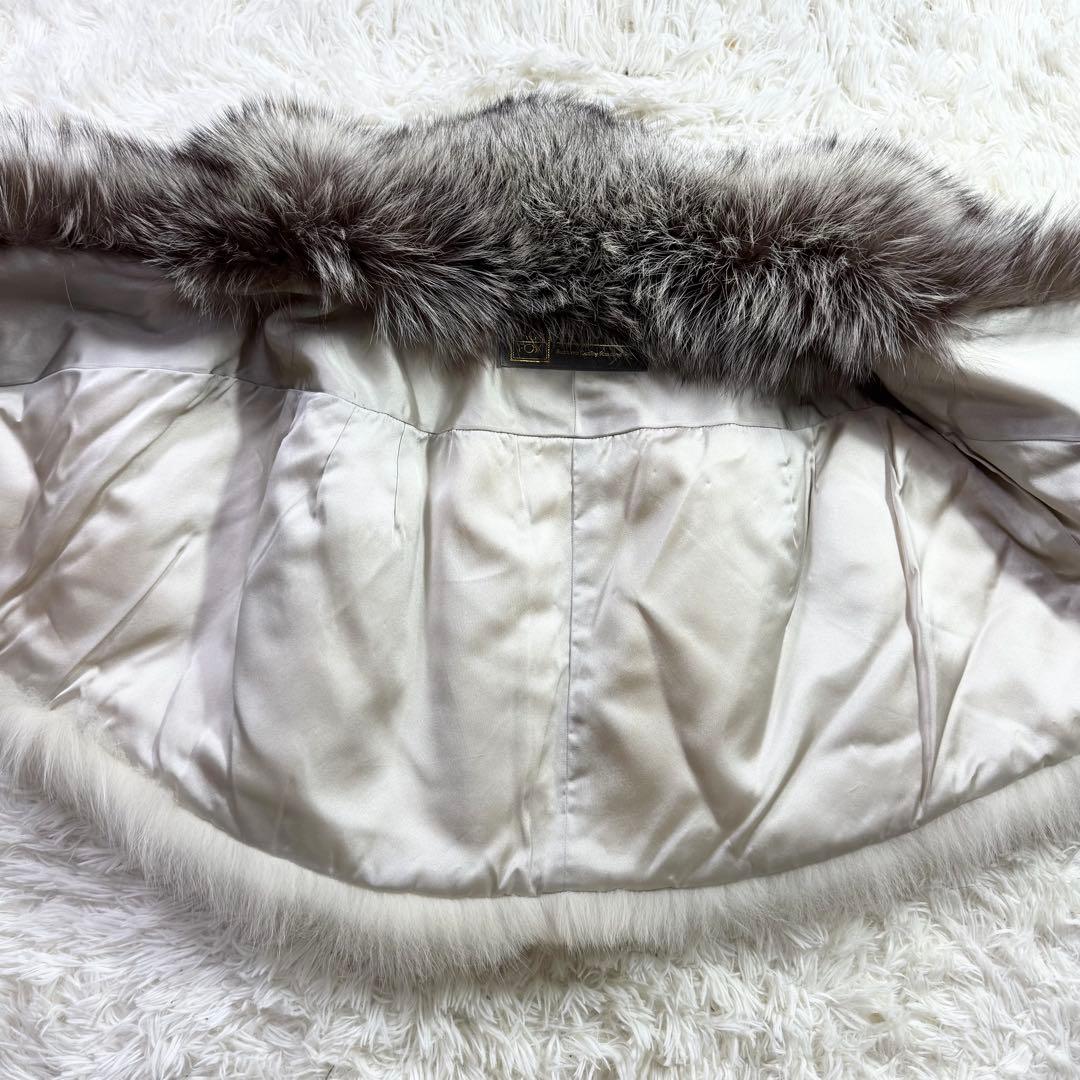 美品　SAGA FOX  シルバーフォックス　ショール　金タグ　成人式