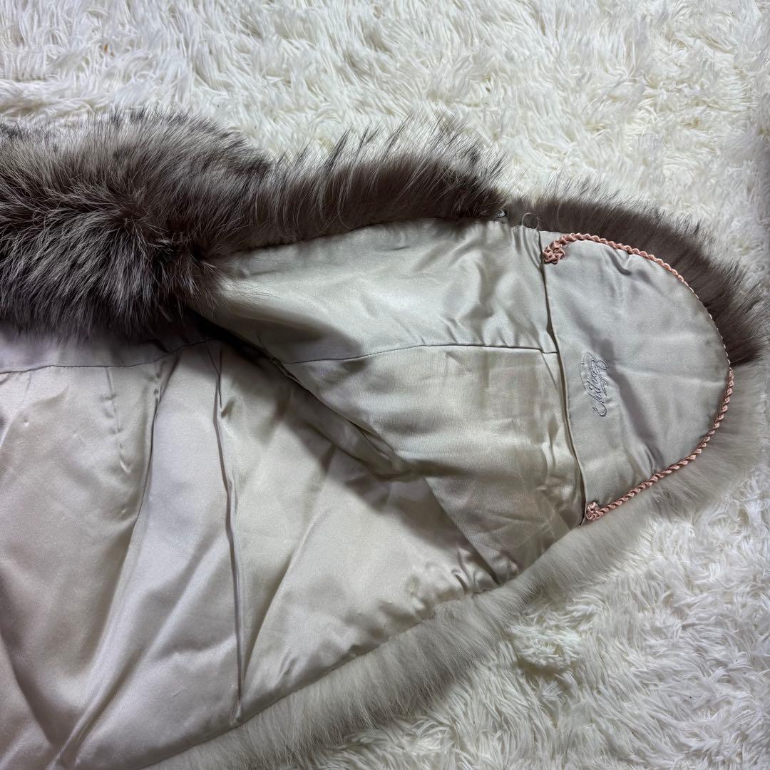 美品　SAGA FOX  シルバーフォックス　ショール　金タグ　成人式