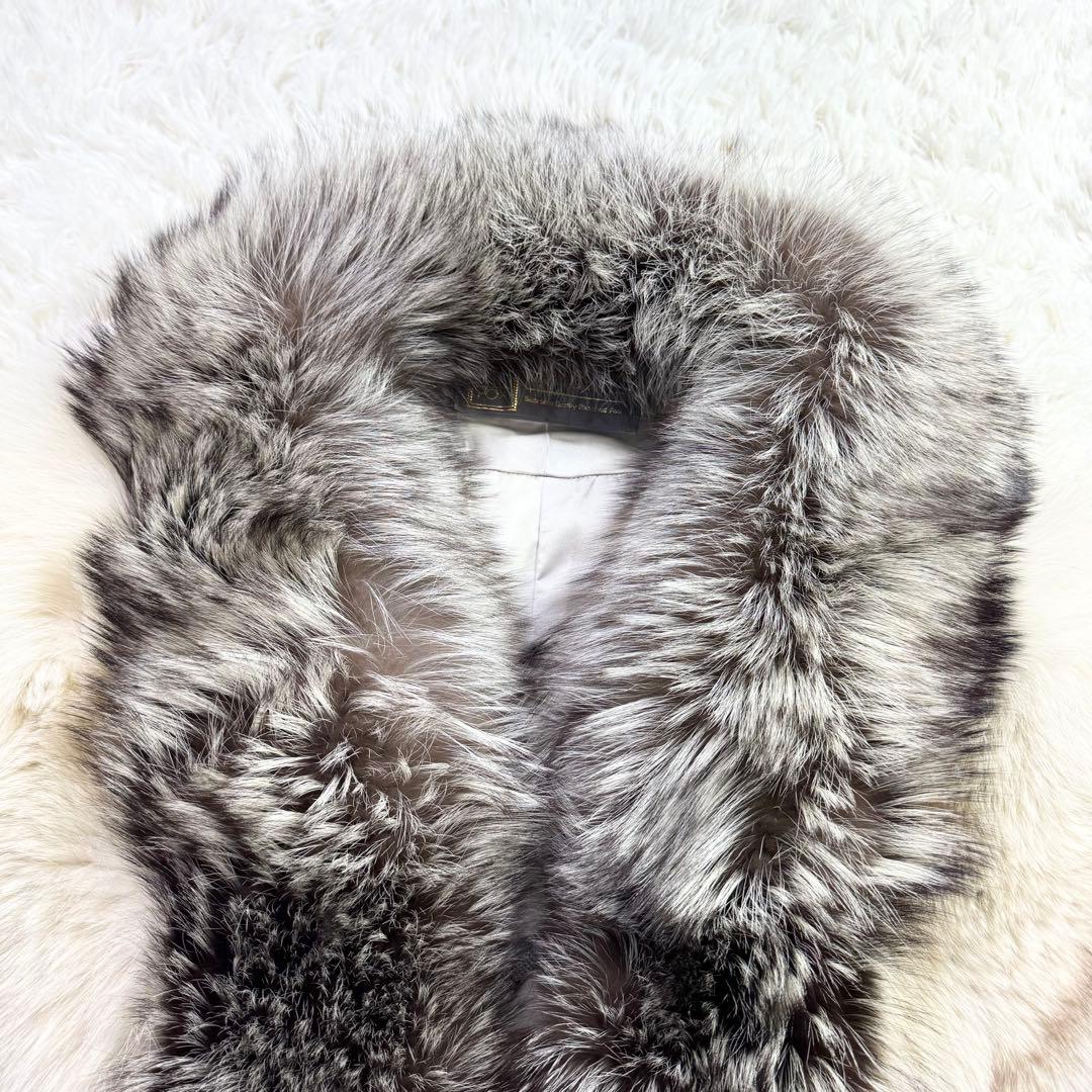 美品　SAGA FOX  シルバーフォックス　ショール　金タグ　成人式