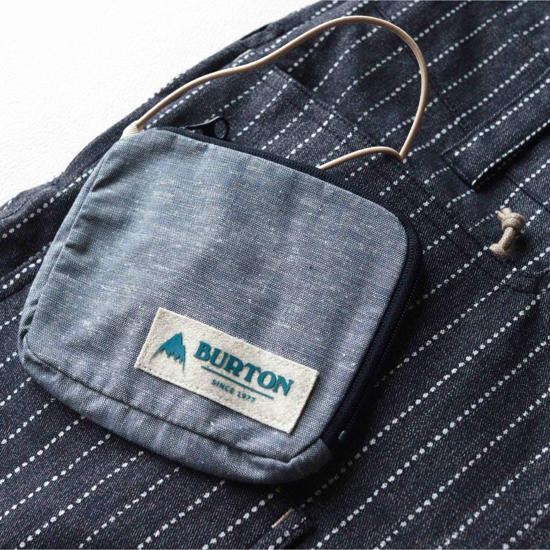 5462【美品】バートン ビブパンツ ストライプ　ポーチ付き　レディース