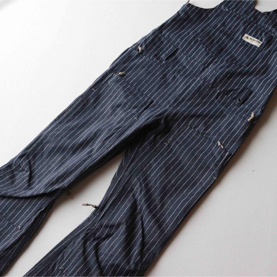 5462【美品】バートン ビブパンツ ストライプ　ポーチ付き　レディース