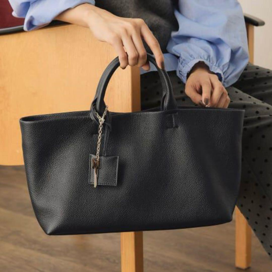 slobe iena スローブイエナ　レザートートバッグ　ブラック