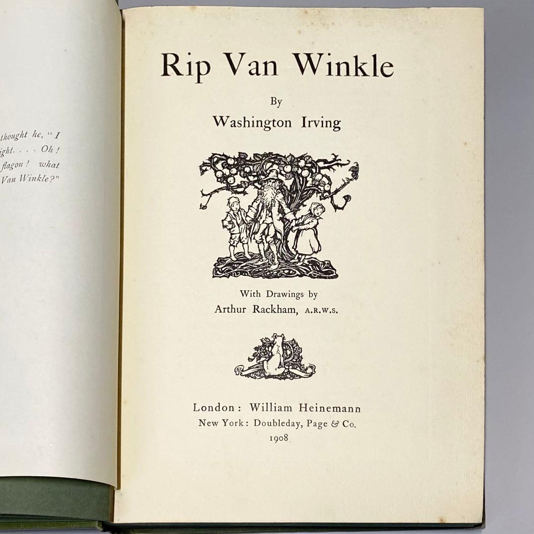 アーサー ラッカム リップ ヴァン ウィンクル 挿絵51枚 1908年 古書
