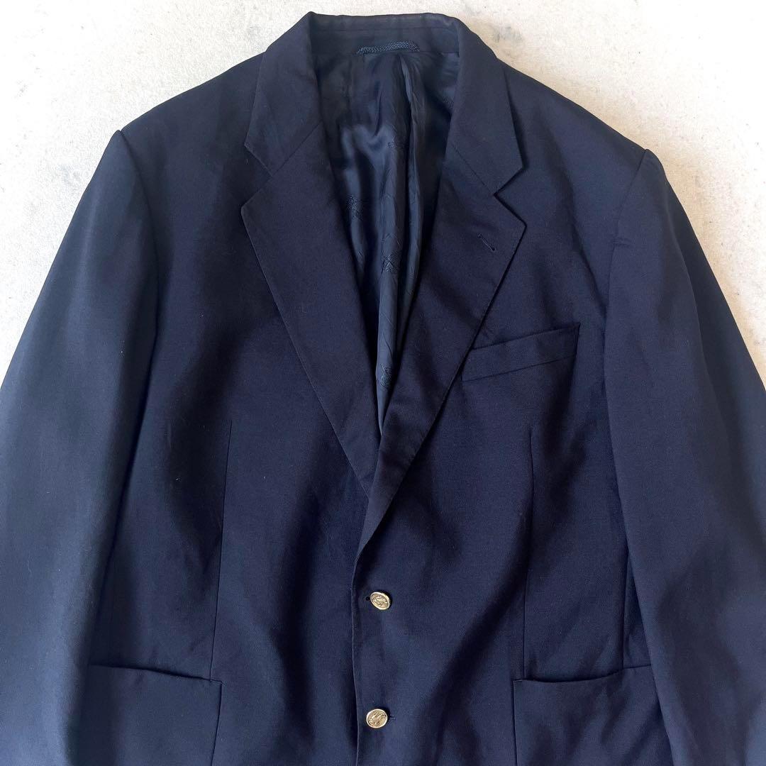 90s バーバリー ドイツ製 金ボタン テーラード ジャケット ネイビーブレザー