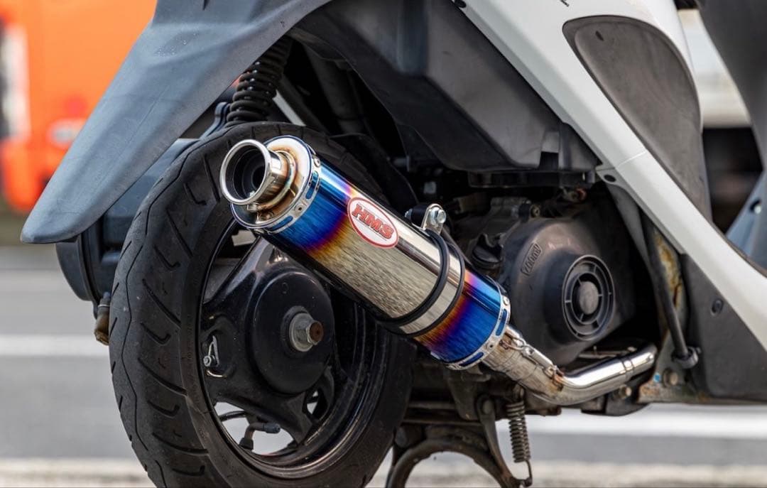 新製品 アドレスV50 (CA4BA ) HMS製 B2Xマフラー ブルー