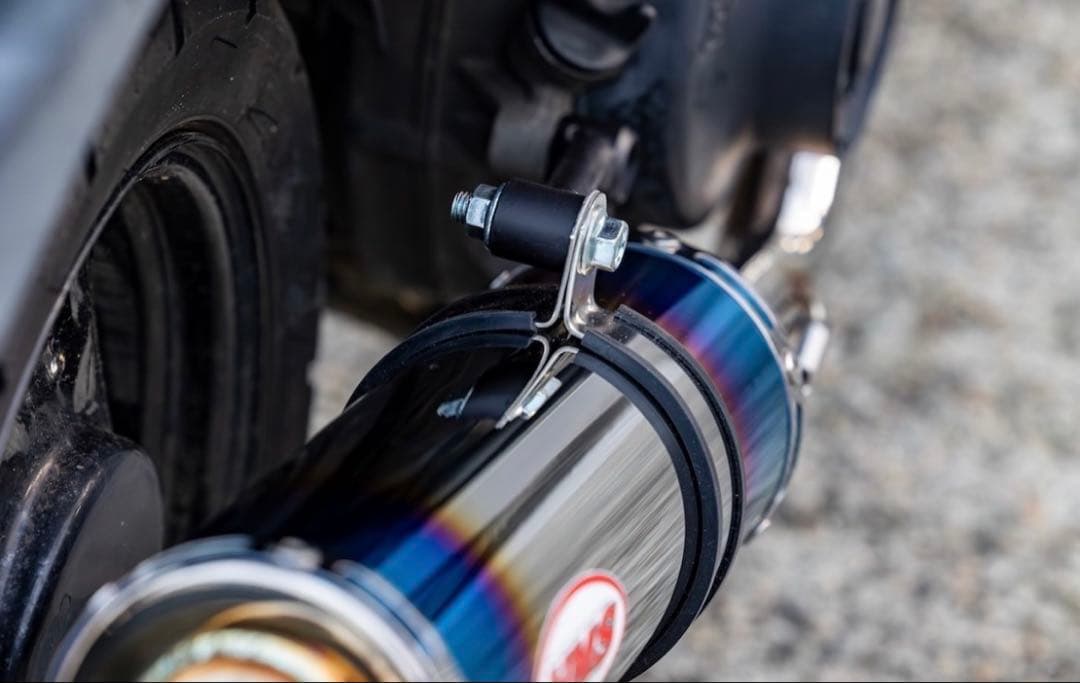 新製品 アドレスV50 (CA4BA ) HMS製 B2Xマフラー ブルー