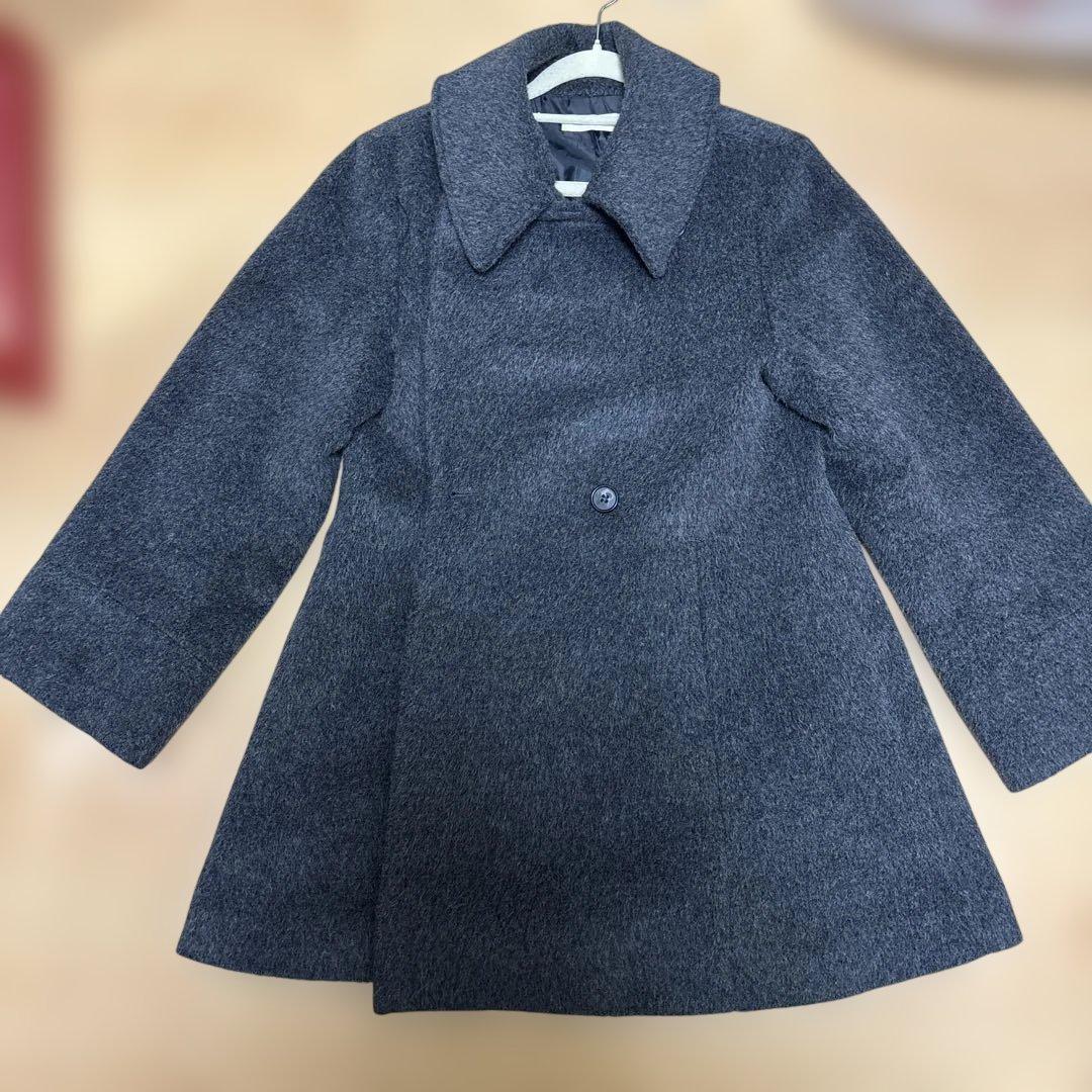 anmille フレアAラインコート　チャコール　グレー