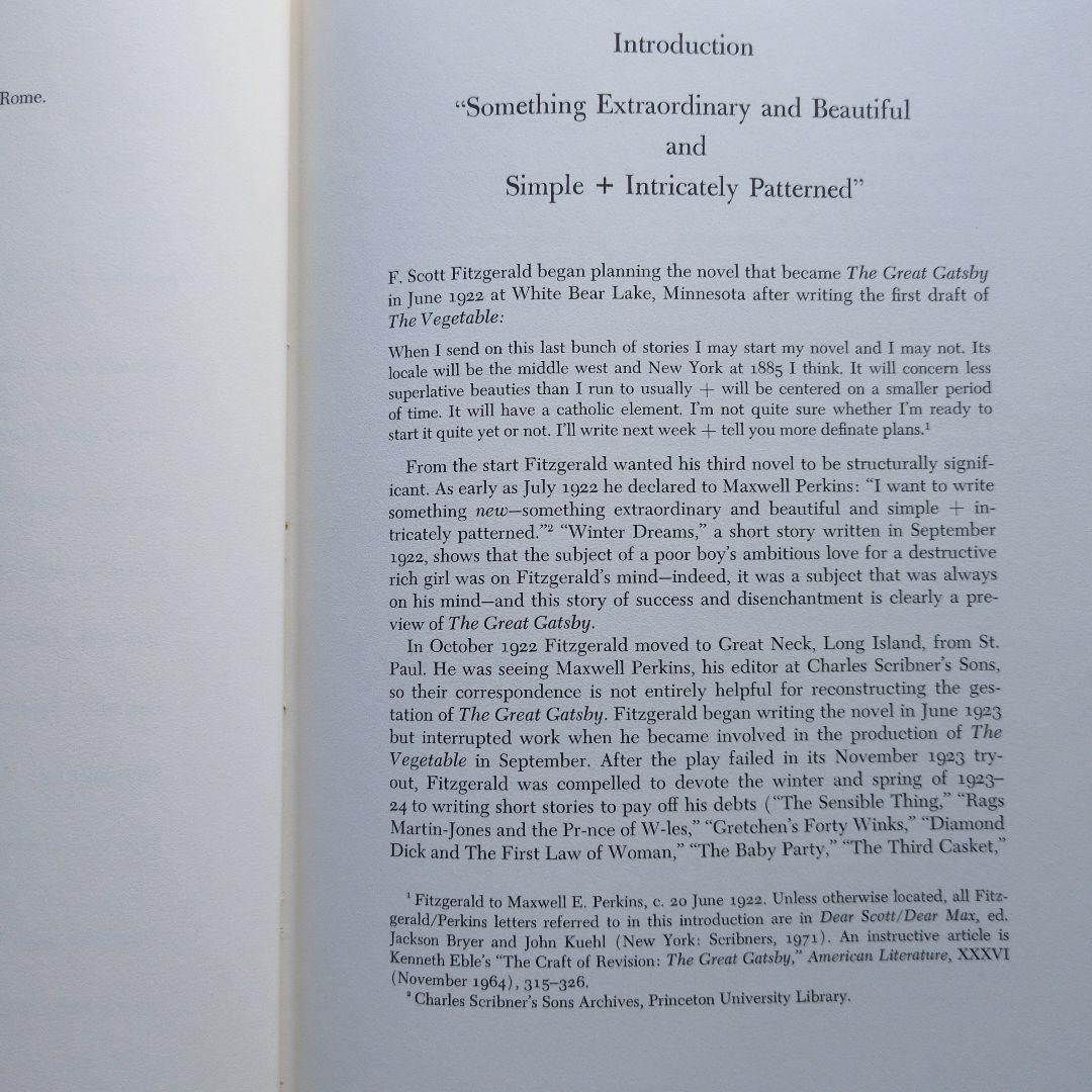 フィッツジェラルド THE GREAT GATSBY 直筆原稿ファクシミリ