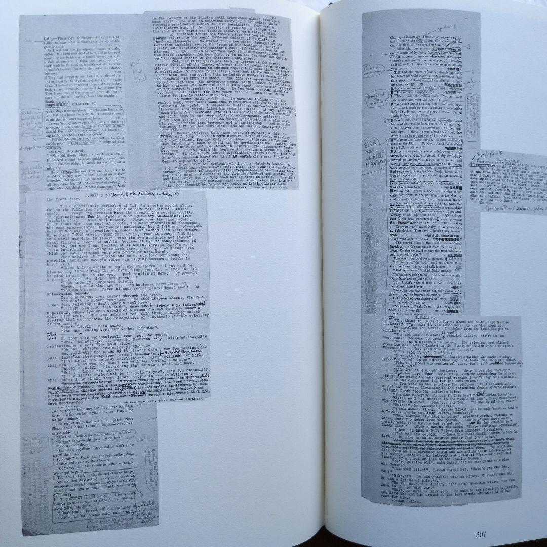 フィッツジェラルド THE GREAT GATSBY 直筆原稿ファクシミリ