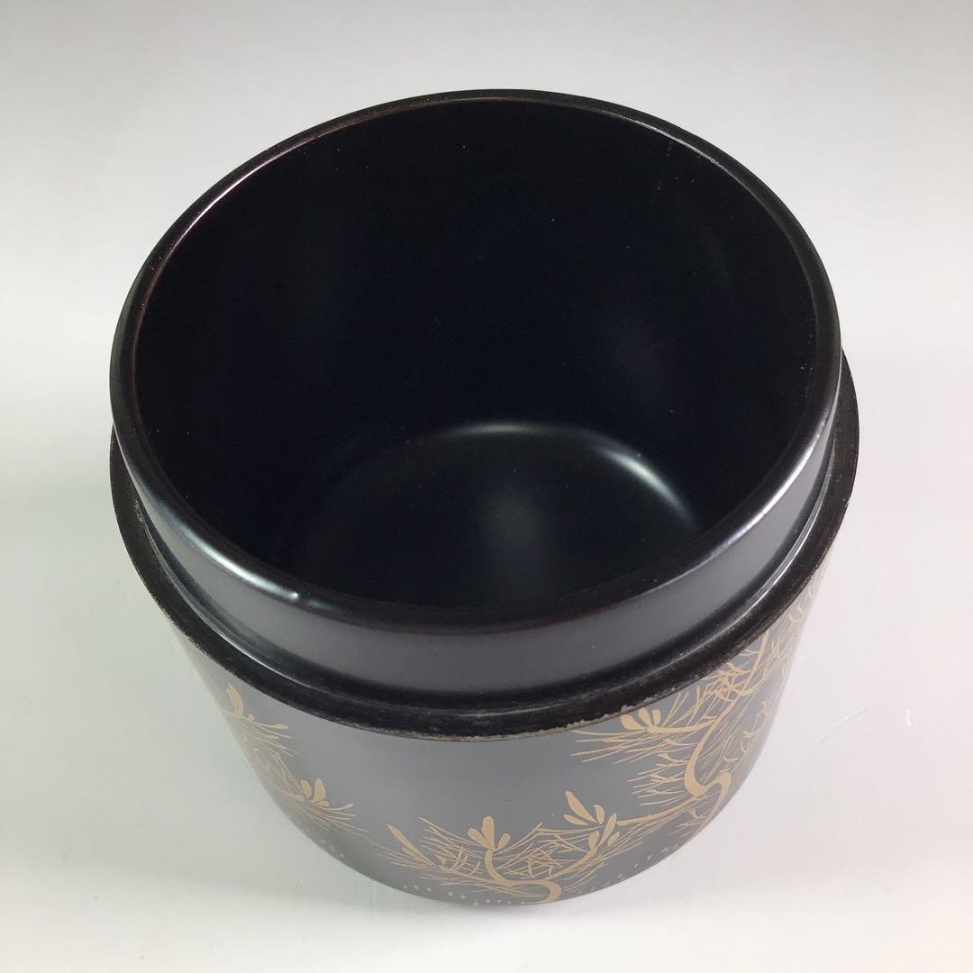 Ｒ３２９　棗　『前端春斎作』『草木蒔絵』『雪吹棗』　共箱　茶道具