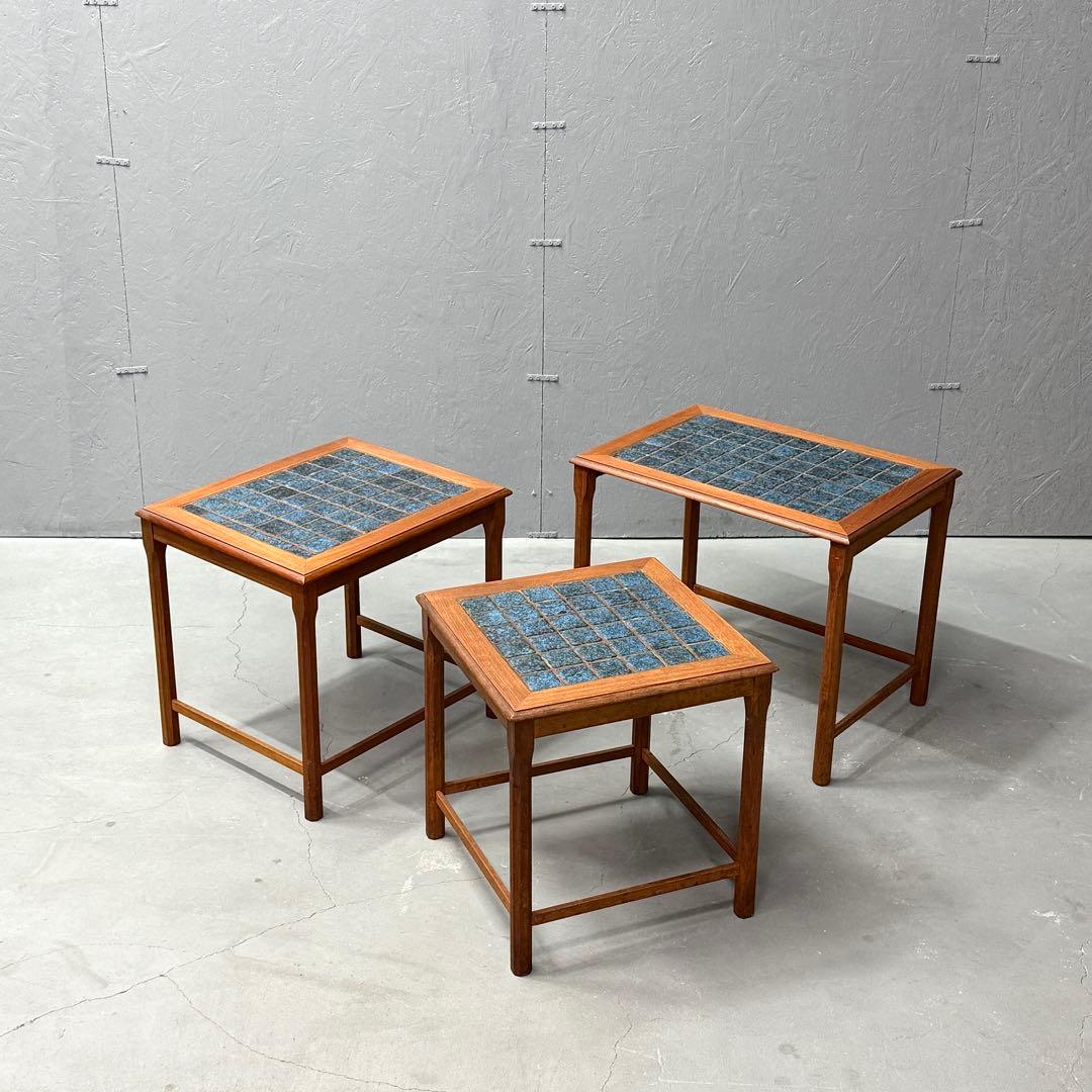 北欧デンマーク ヴィンテージ タイルトップ テストテーブル (502)