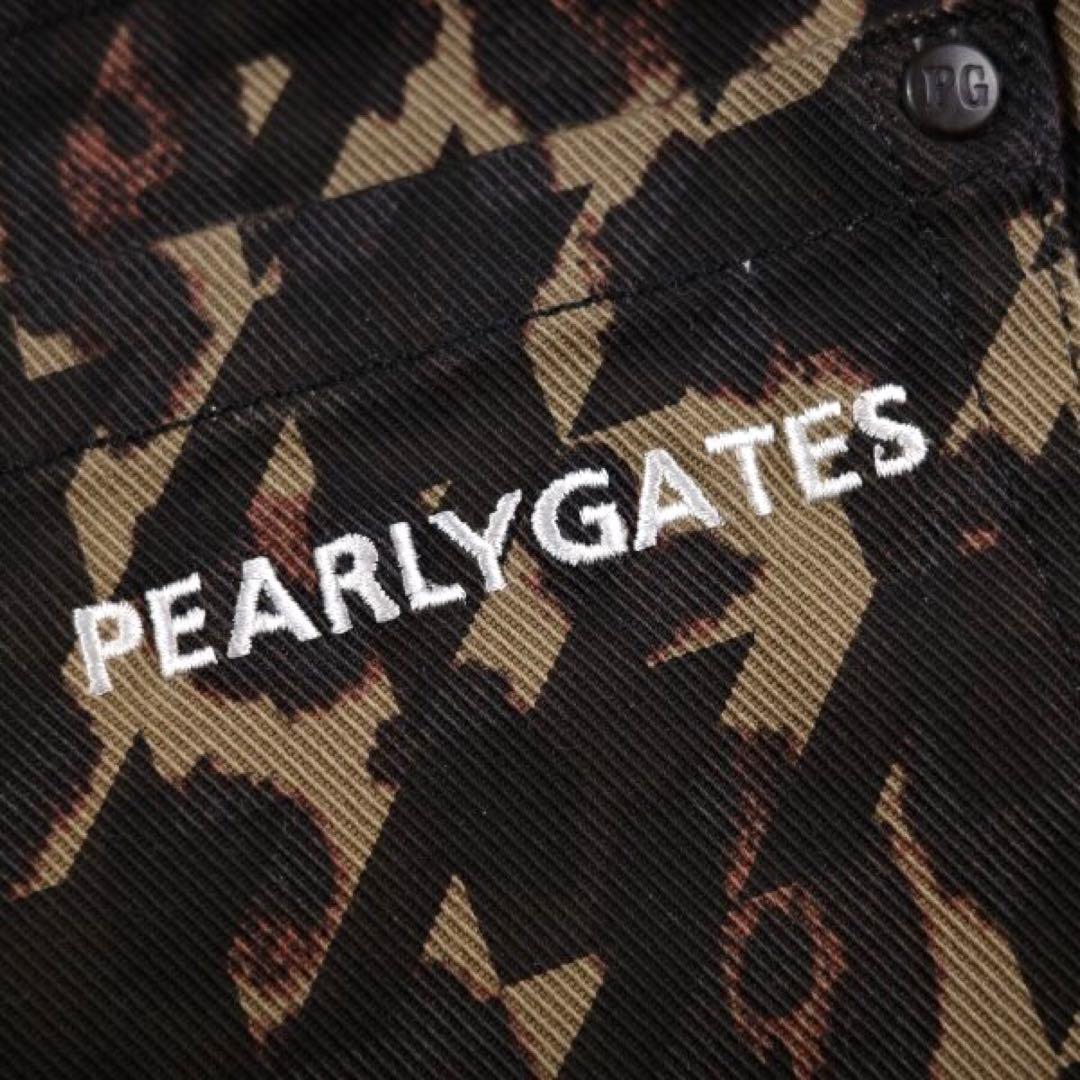 【PEARLY GATES】レディース レオパード柄パワフルストレッチパンツ・S