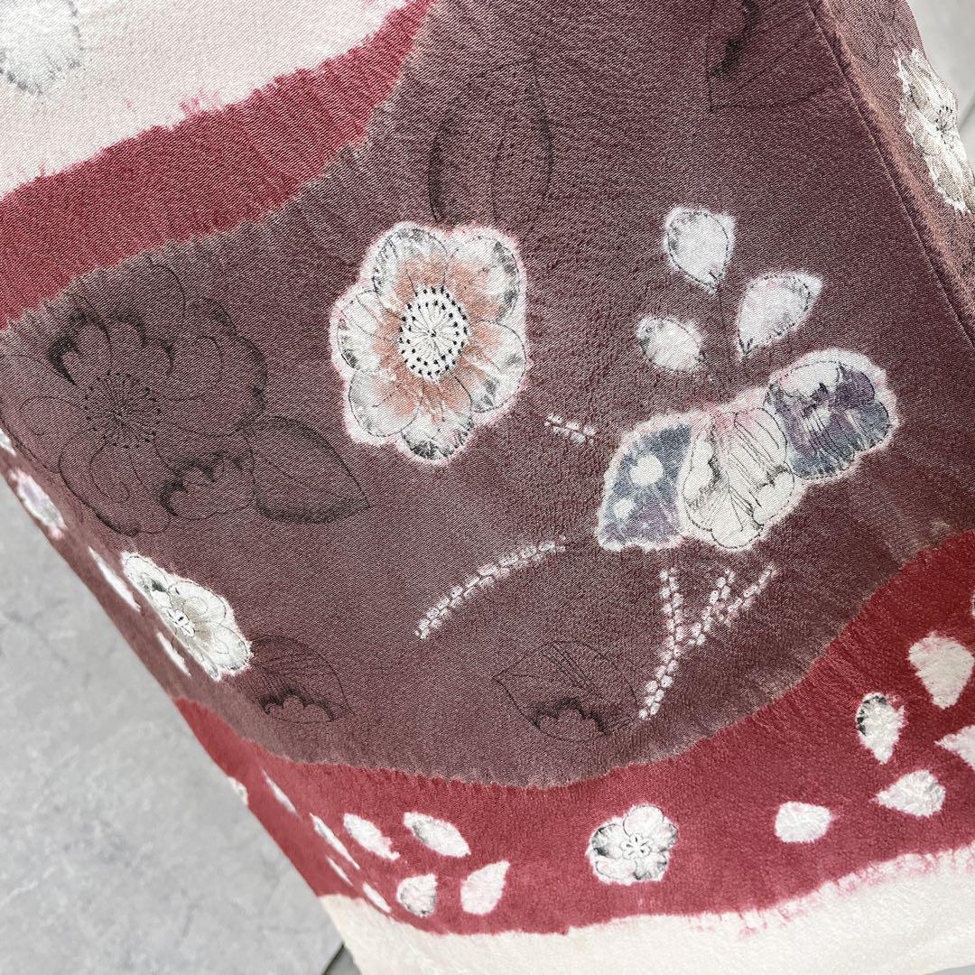 訪問着フルセット　着物　正絹　辻ヶ花　大人ピンク　K4