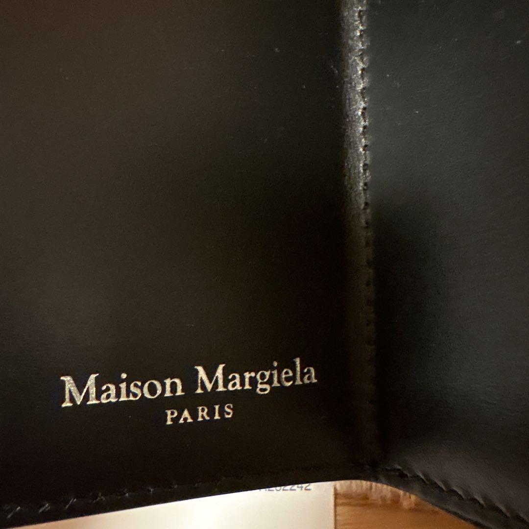 Maison Margiela 　ミニウォレット　二つ折り財布　ブラック　牛革