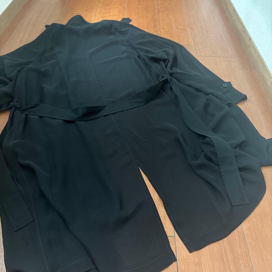 HERMES　エルメス　薄手トレンチコート　40　ブラック