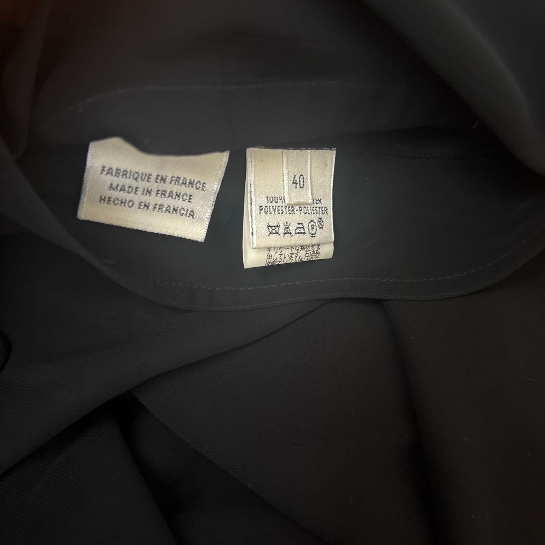 HERMES　エルメス　薄手トレンチコート　40　ブラック