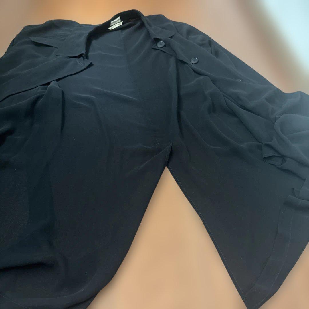 HERMES　エルメス　薄手トレンチコート　40　ブラック