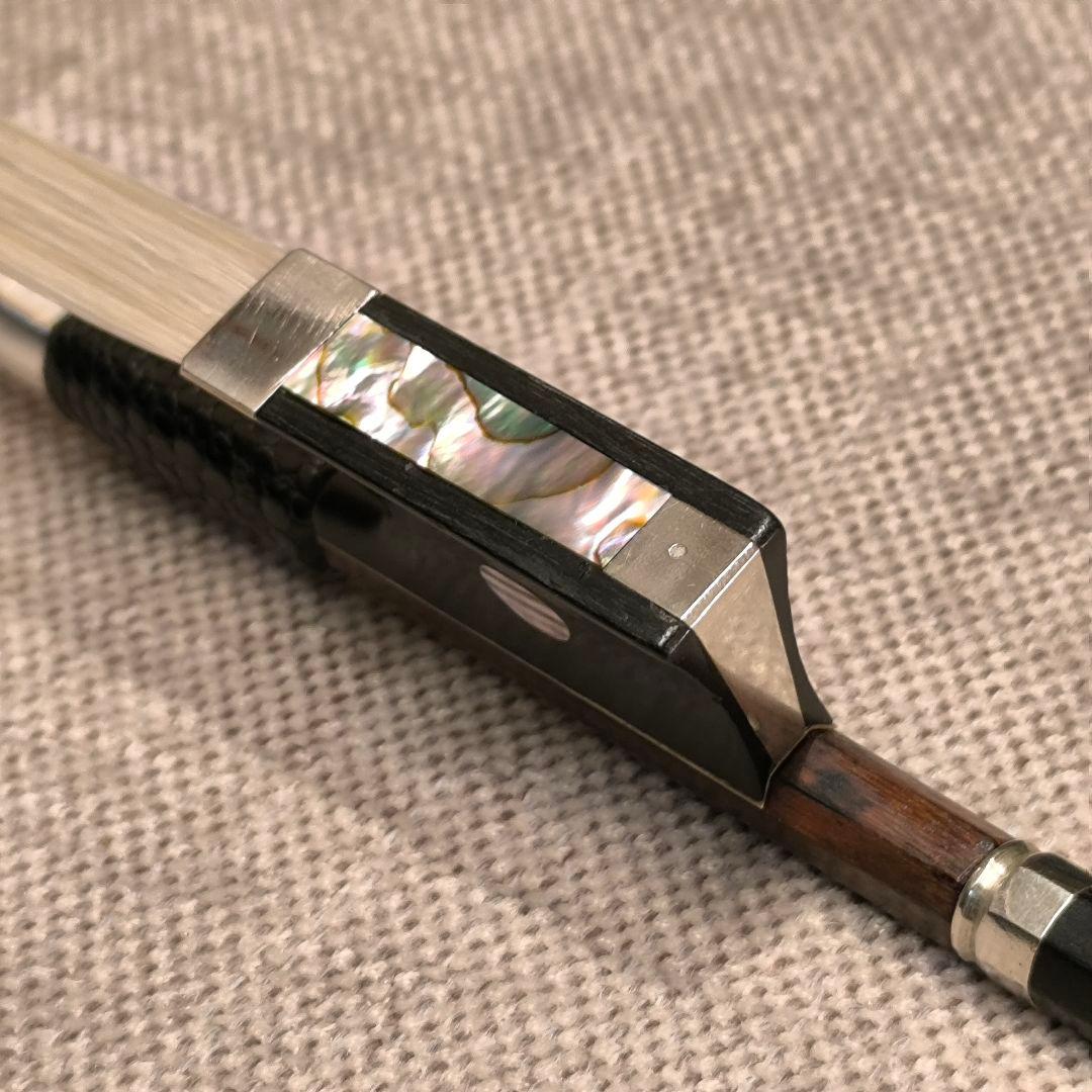 【オールド】バイオリン弓 4/4 フェルナンブーコ材 無刻印 スティック修復済