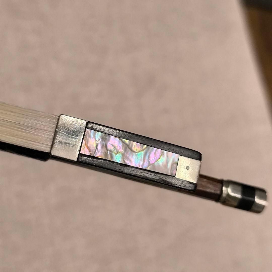 【オールド】バイオリン弓 4/4 フェルナンブーコ材 無刻印 スティック修復済