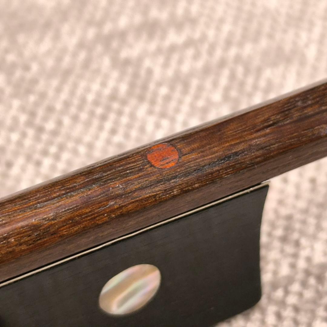 【オールド】バイオリン弓 4/4 フェルナンブーコ材 無刻印 スティック修復済