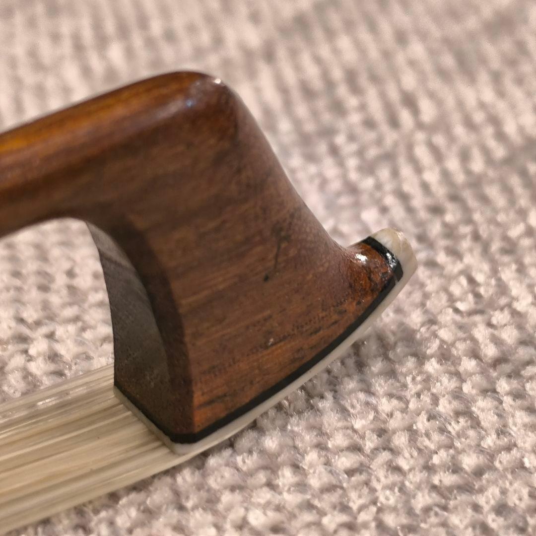 【オールド】バイオリン弓 4/4 フェルナンブーコ材 無刻印 スティック修復済