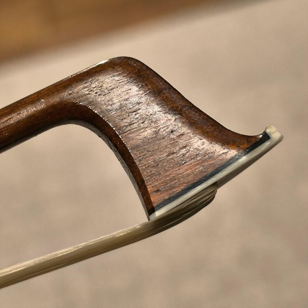 【オールド】バイオリン弓 4/4 フェルナンブーコ材 無刻印 スティック修復済