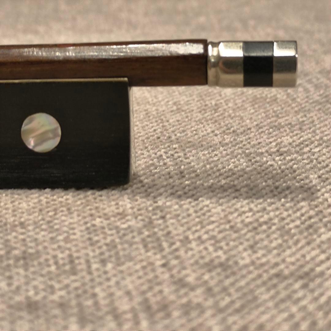 【オールド】バイオリン弓 4/4 フェルナンブーコ材 無刻印 スティック修復済