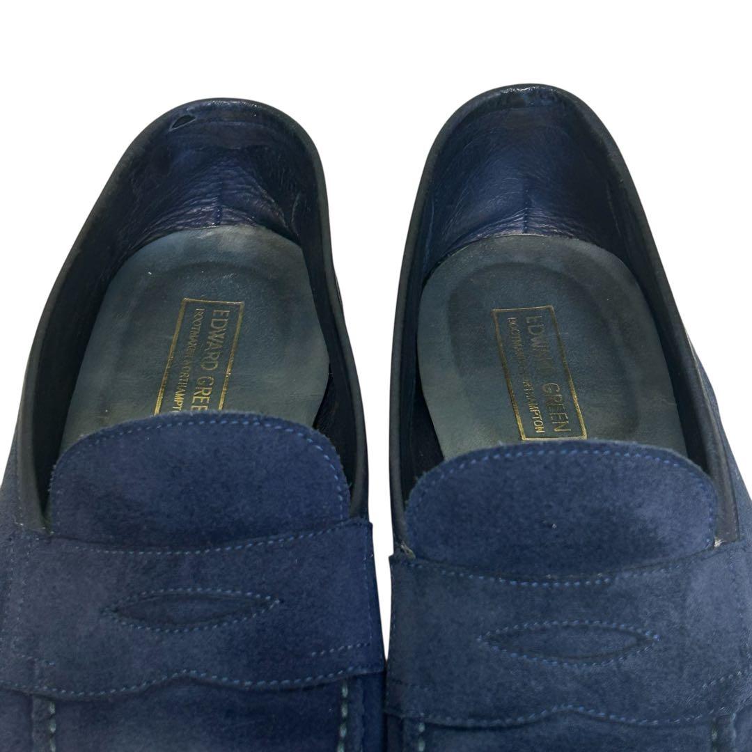 はや エドワードグリーン ピムリコ スエードスクエアローファー 26.5