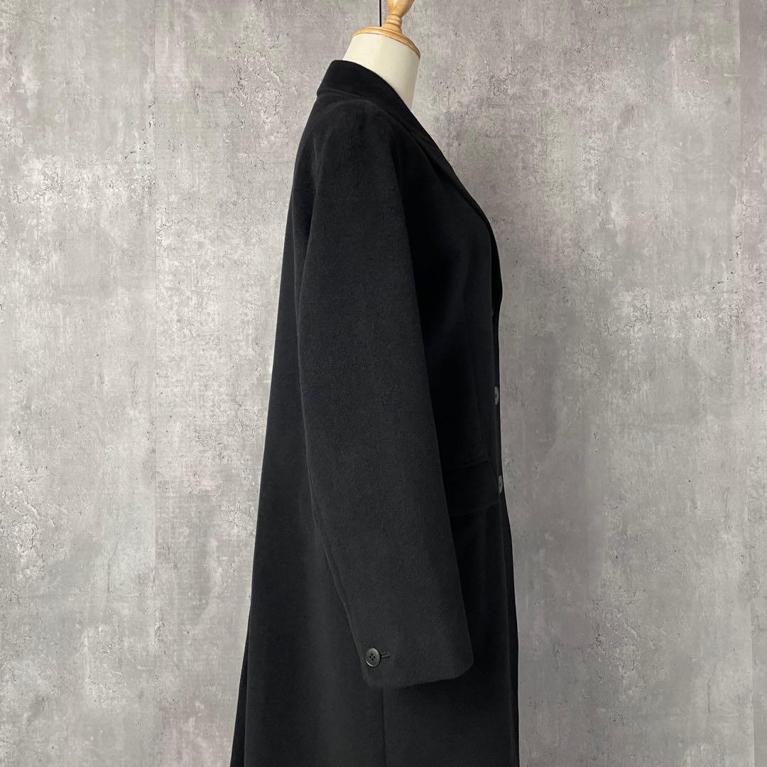 agnès b. アニエスベー アンゴラ混 ウール チェスターコート 黒 40