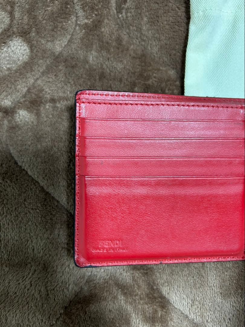 FENDI フェンディ モンスター　バグズアイ２つ折り財布　ウォレット　本革