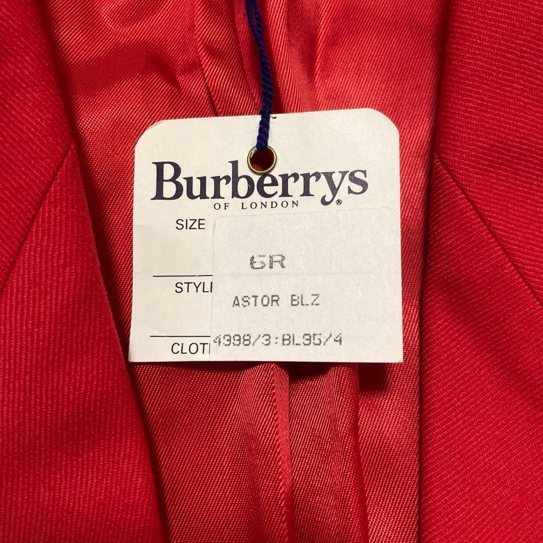 Burberrys デッドストック 新品未使用 赤ブレザー 金ボタン 英国製