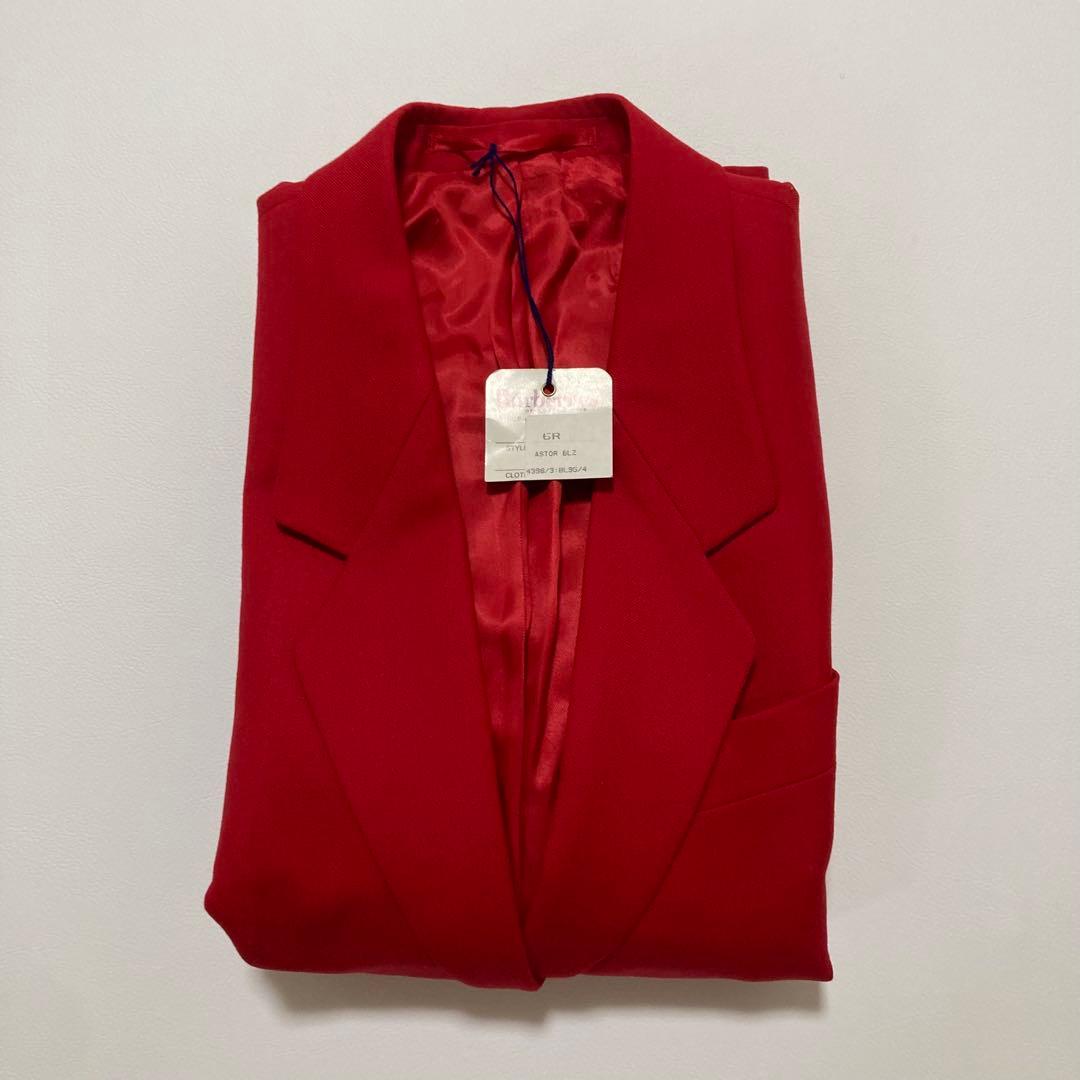 Burberrys デッドストック 新品未使用 赤ブレザー 金ボタン 英国製