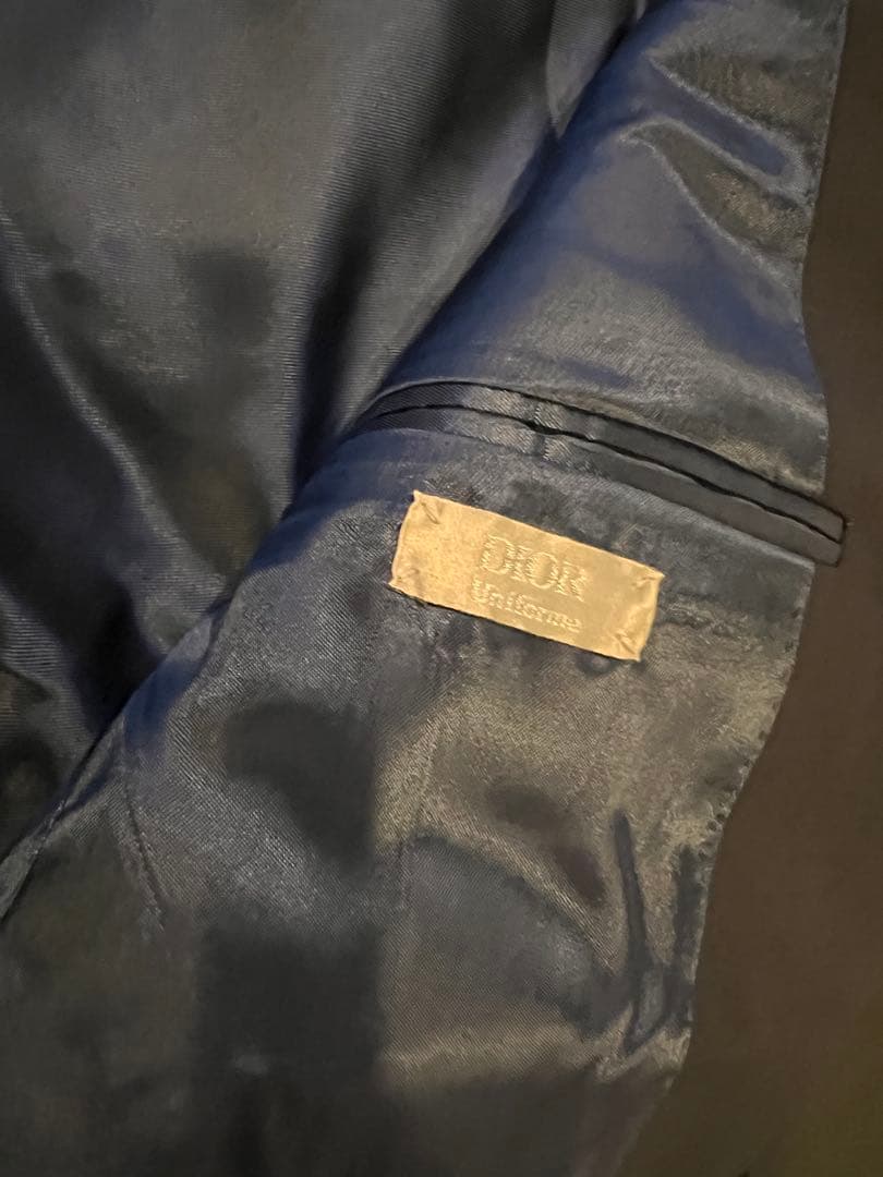 ネイビー　ダークブルー シングル スーツ 46