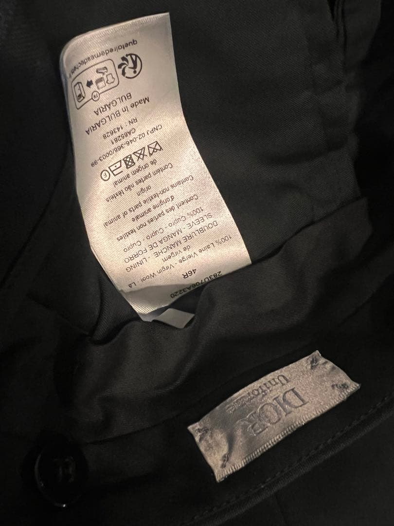 ネイビー　ダークブルー シングル スーツ 46