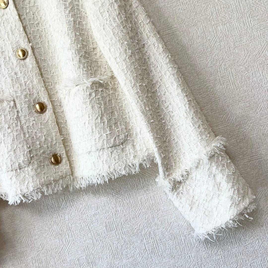 定価4.6万 NOLLEY'S 24SS フラッグリボンツイードジャケット 36