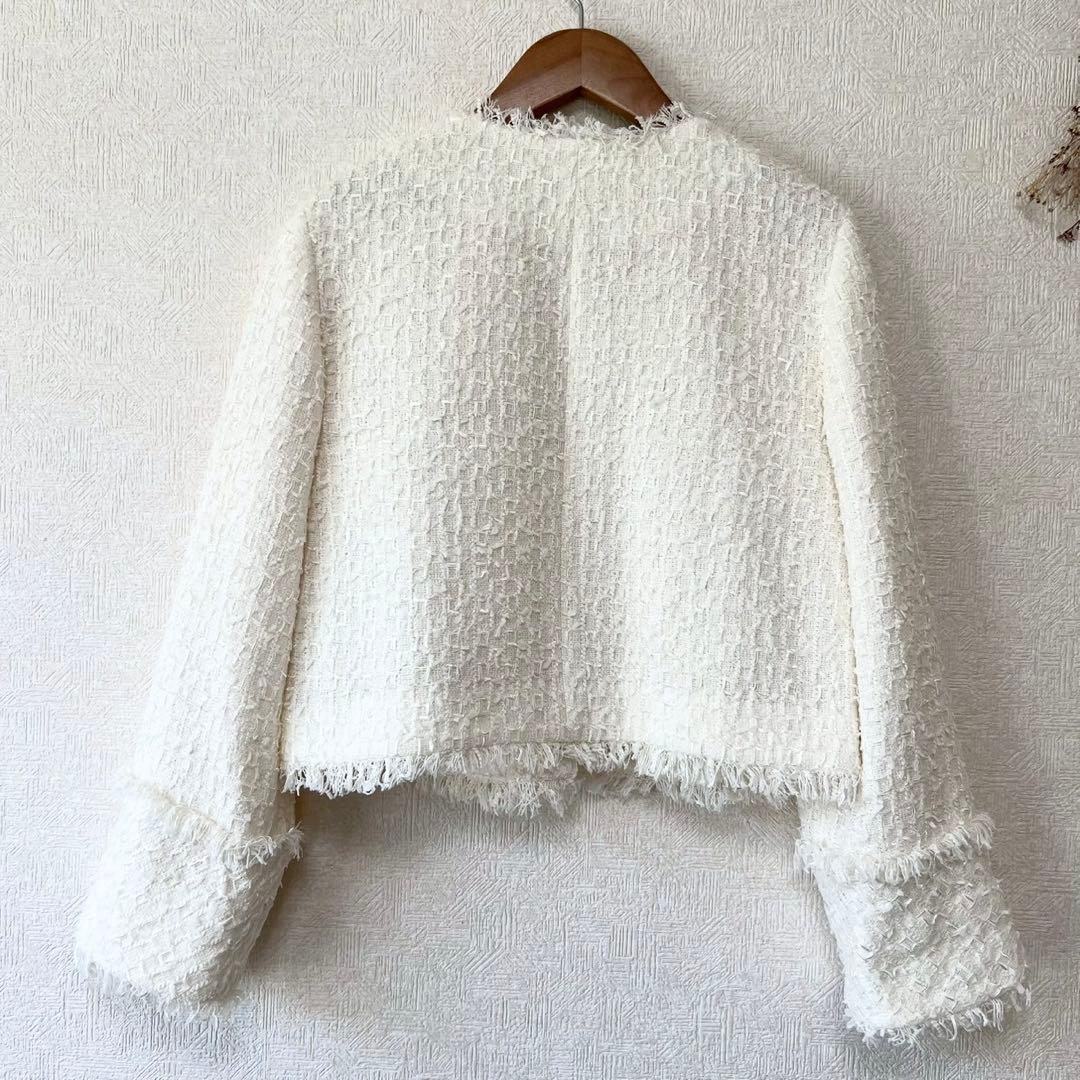 定価4.6万 NOLLEY'S 24SS フラッグリボンツイードジャケット 36