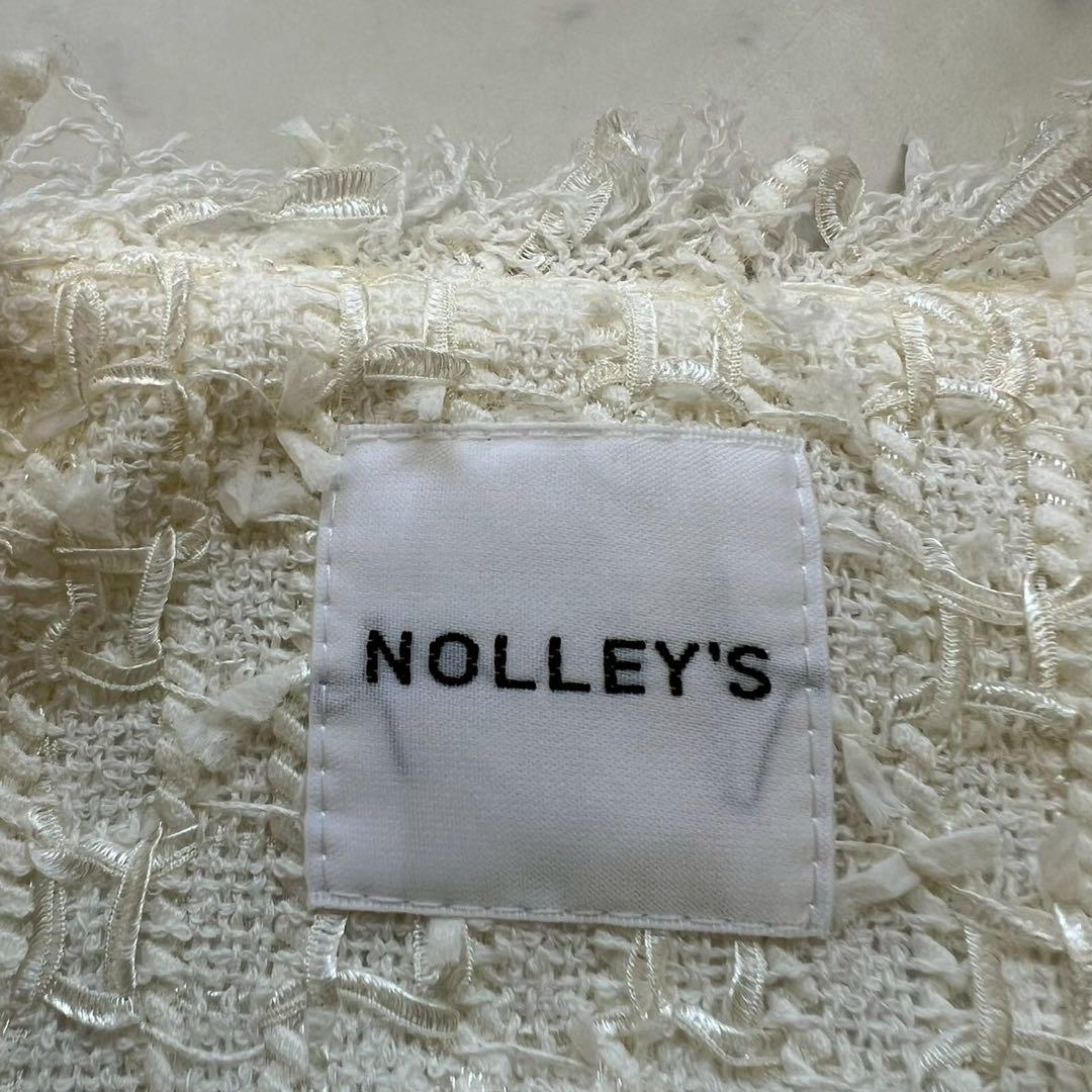 定価4.6万 NOLLEY'S 24SS フラッグリボンツイードジャケット 36