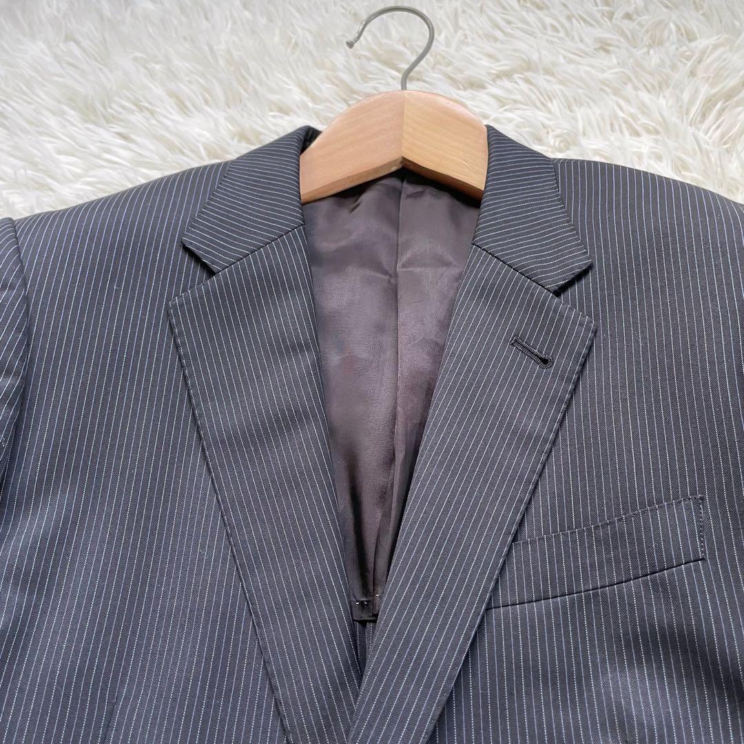 イタリア高級生地ゼニアPaul Smithネイビーストライプスーツセットアップ