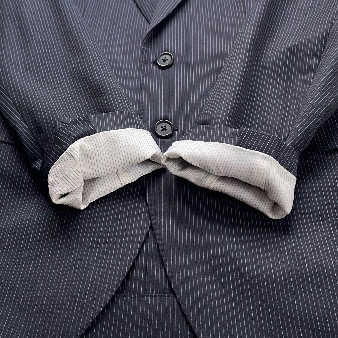 イタリア高級生地ゼニアPaul Smithネイビーストライプスーツセットアップ