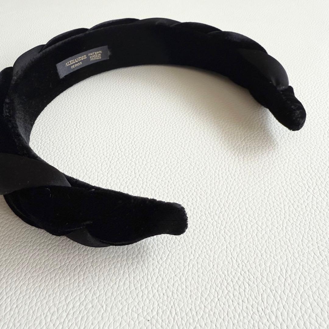 アレクサンドル ドゥ パリ カチューシャ ヘアバンド 黒　ツイスト　ねじり