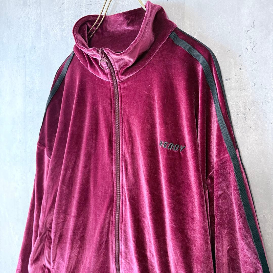 NERDY ノルディ ベロア トラックジャケット セットアップ ボルドー L