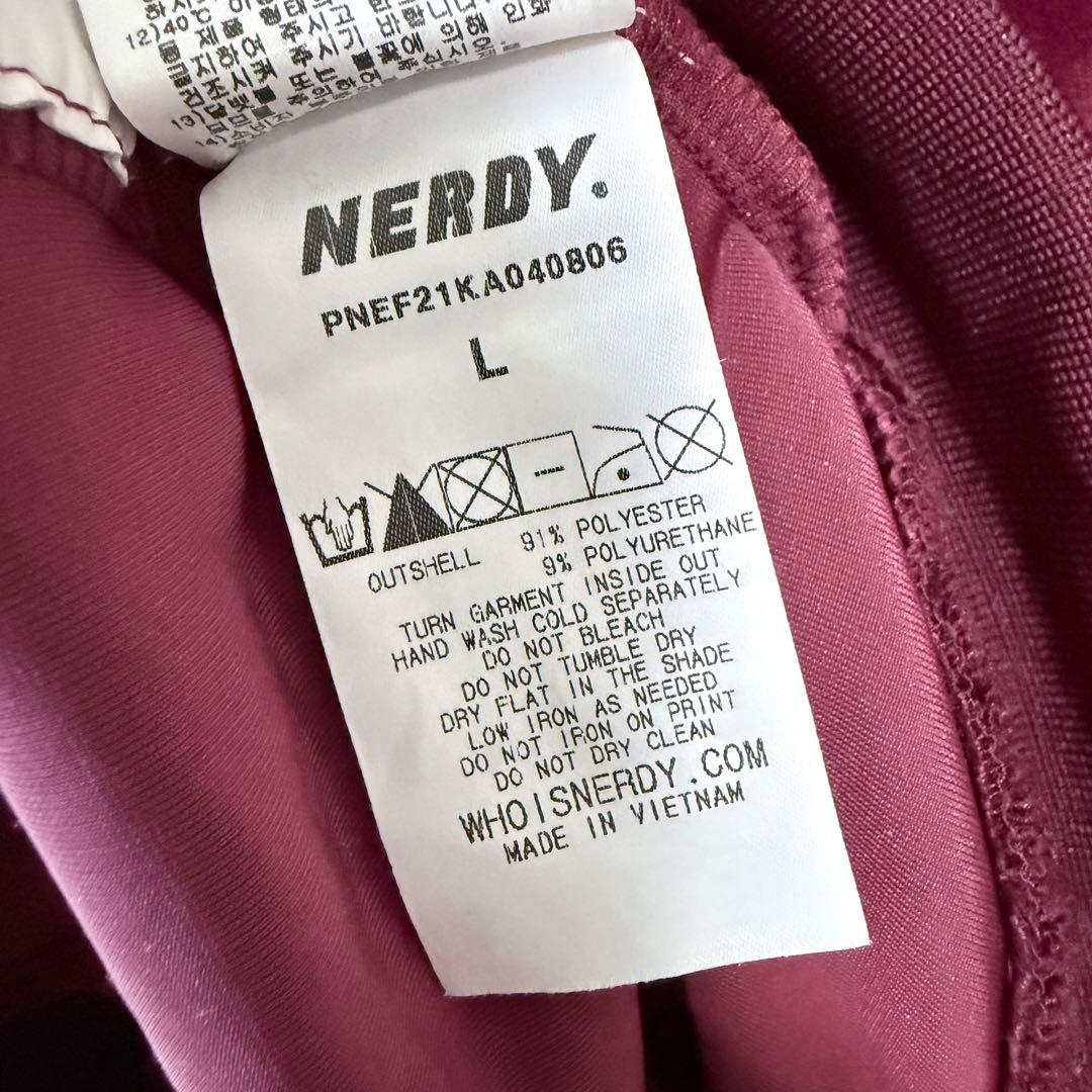 NERDY ノルディ ベロア トラックジャケット セットアップ ボルドー L