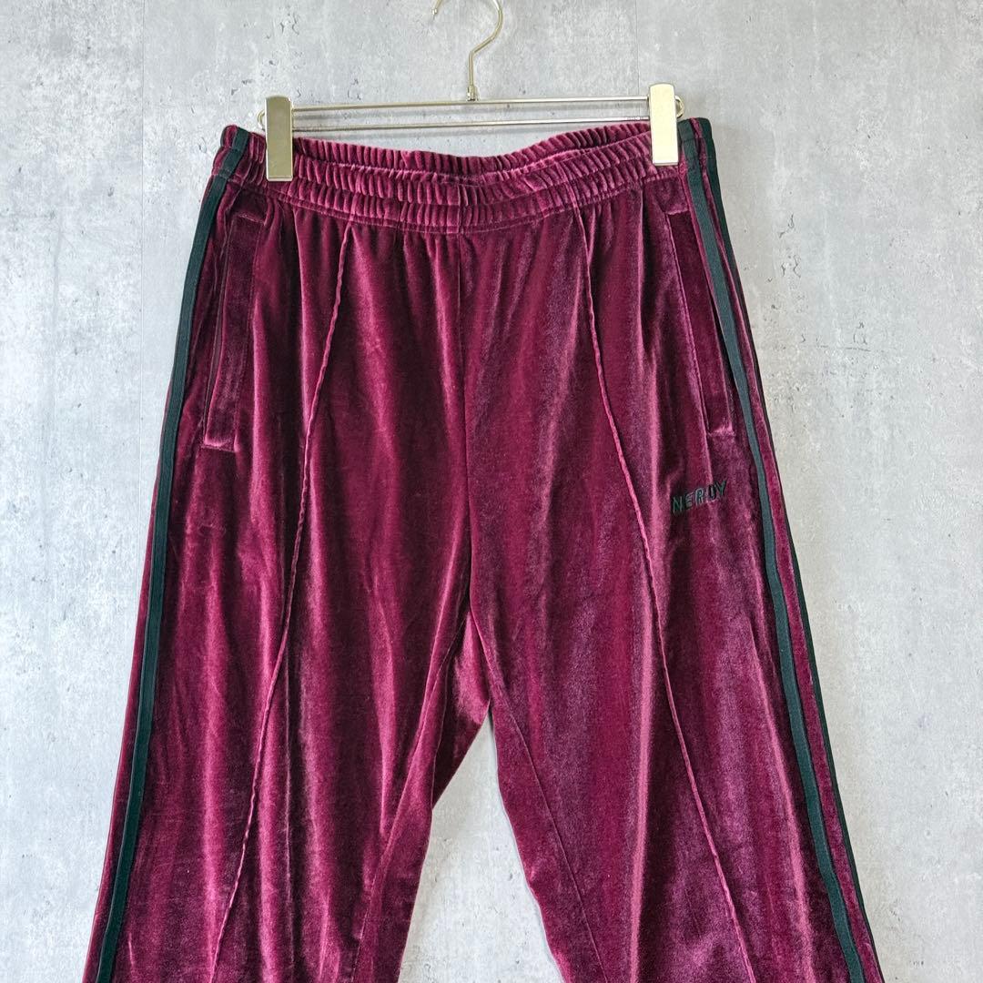 NERDY ノルディ ベロア トラックジャケット セットアップ ボルドー L