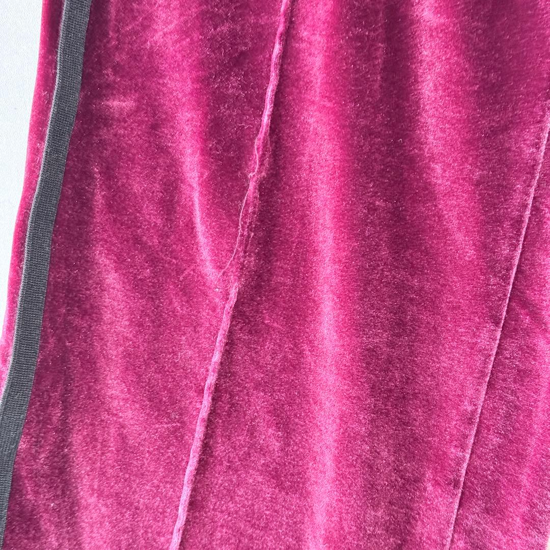 NERDY ノルディ ベロア トラックジャケット セットアップ ボルドー L