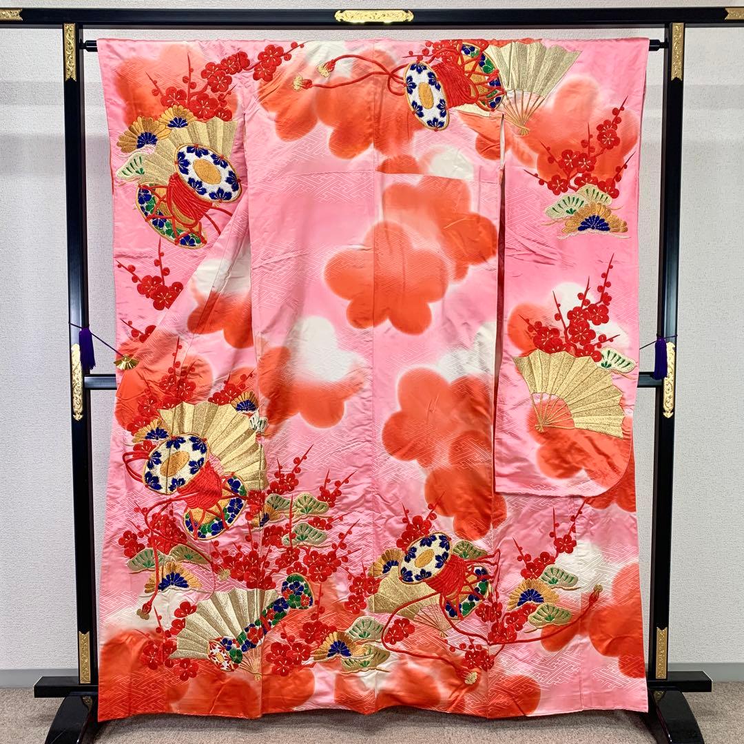 【売切値下げ】512zu45☆振袖 総刺繍 金糸☆成人式 お正月 初釜 リメイク