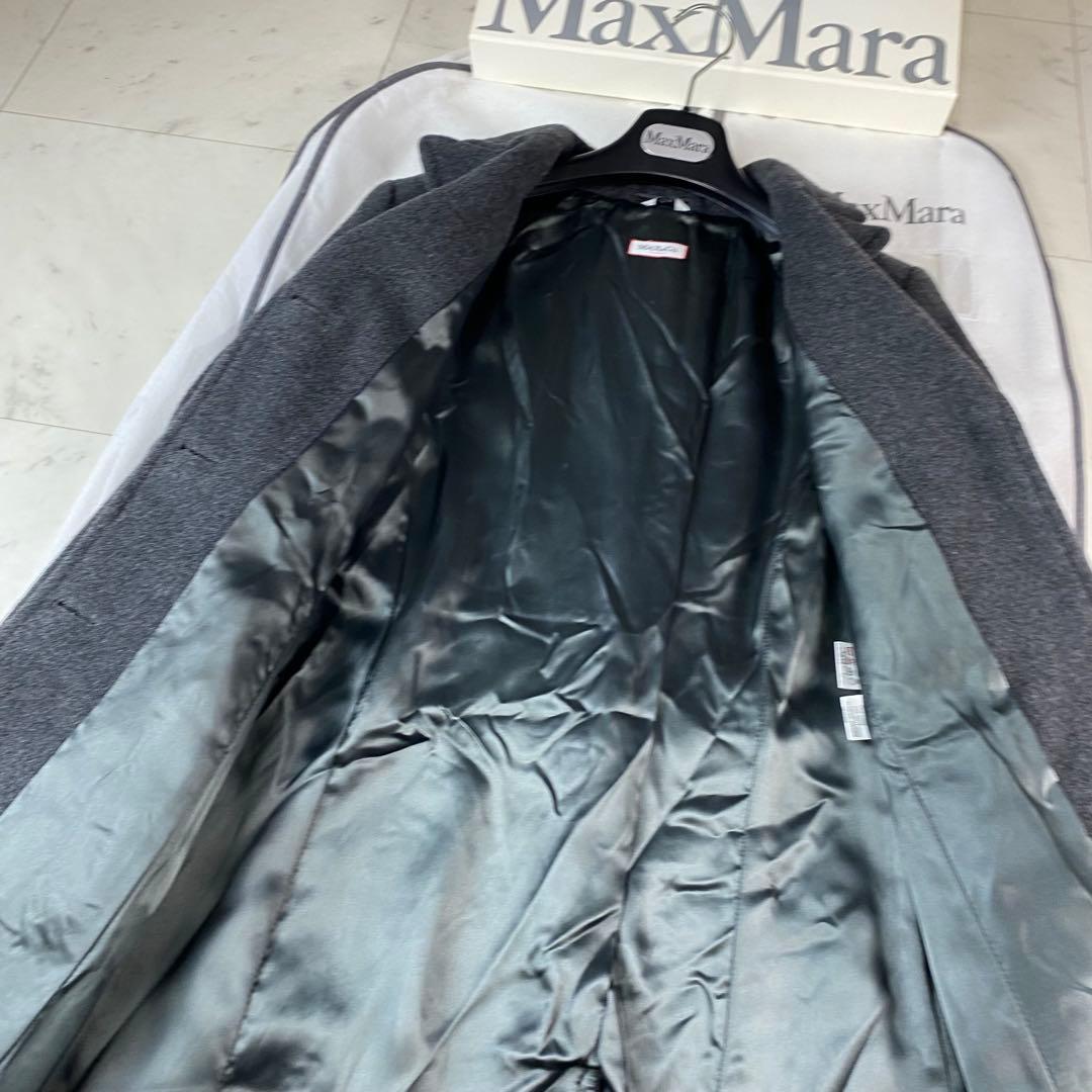 カシミヤ混◎マックスマーラ　MAX&Co. チェスターコート　ロング丈