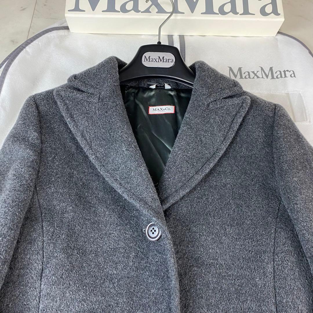 カシミヤ混◎マックスマーラ　MAX&Co. チェスターコート　ロング丈