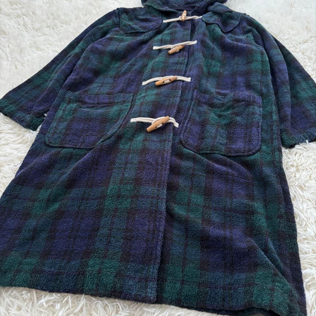 ラルフローレン ロングダッフルコート　タータンチェック メンズM