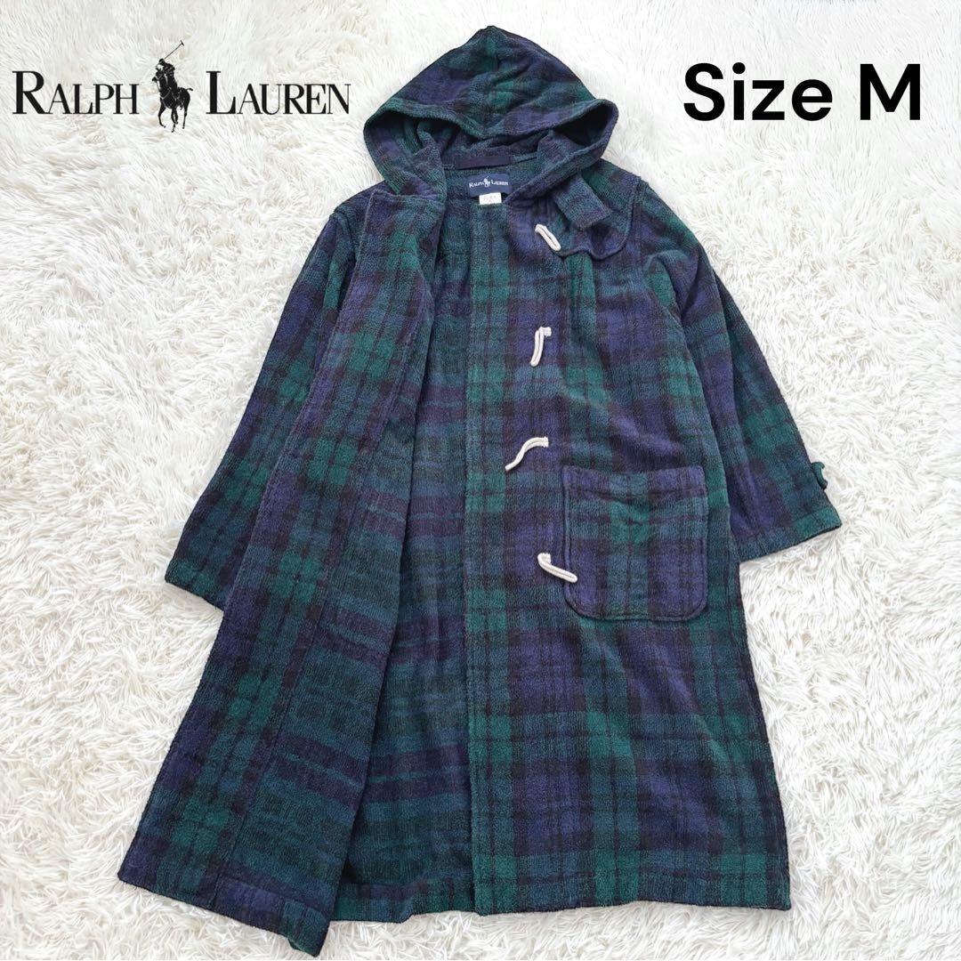 ラルフローレン ロングダッフルコート　タータンチェック メンズM